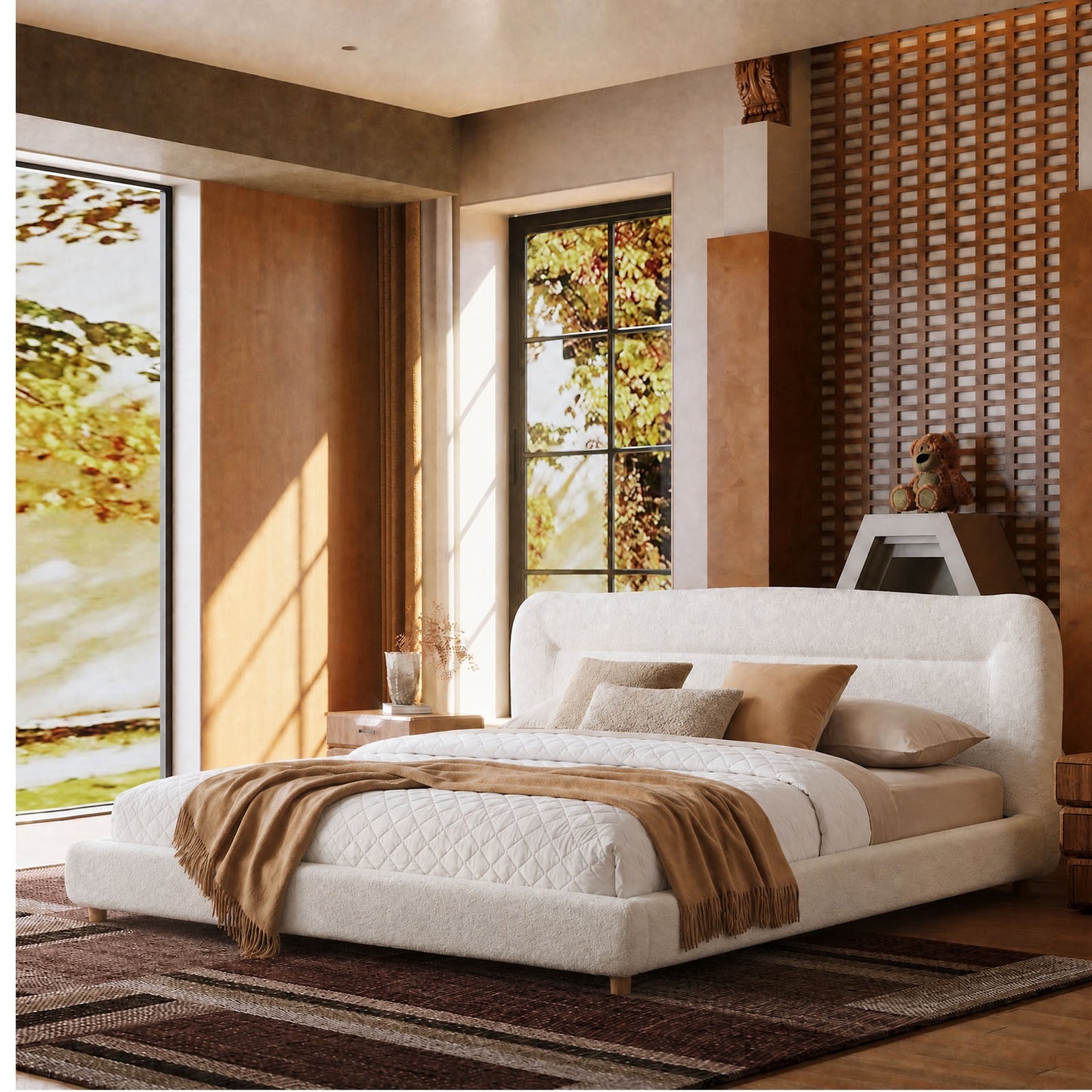 Queen Medieval Soft Rounded Cloud Feel Bed Frame