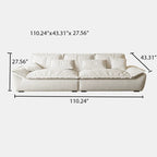110.24" Oversized Cloud-Feel Sofa, Extra Large Deep Seat Couch, Wide Loveseat with Soft Backrest, Modern Comfy Sailboat Couches for Living Room, Beige