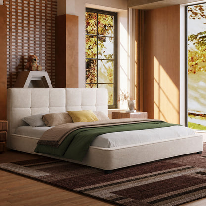 Thick Velvet Bed Silent Slats No Box Spring
