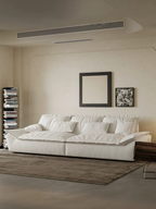 110.24" Oversized Cloud-Feel Sofa, Extra Large Deep Seat Couch, Wide Loveseat with Soft Backrest, Modern Comfy Sailboat Couches for Living Room, Beige