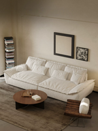 110.24" Oversized Cloud-Feel Sofa, Extra Large Deep Seat Couch, Wide Loveseat with Soft Backrest, Modern Comfy Sailboat Couches for Living Room, Beige