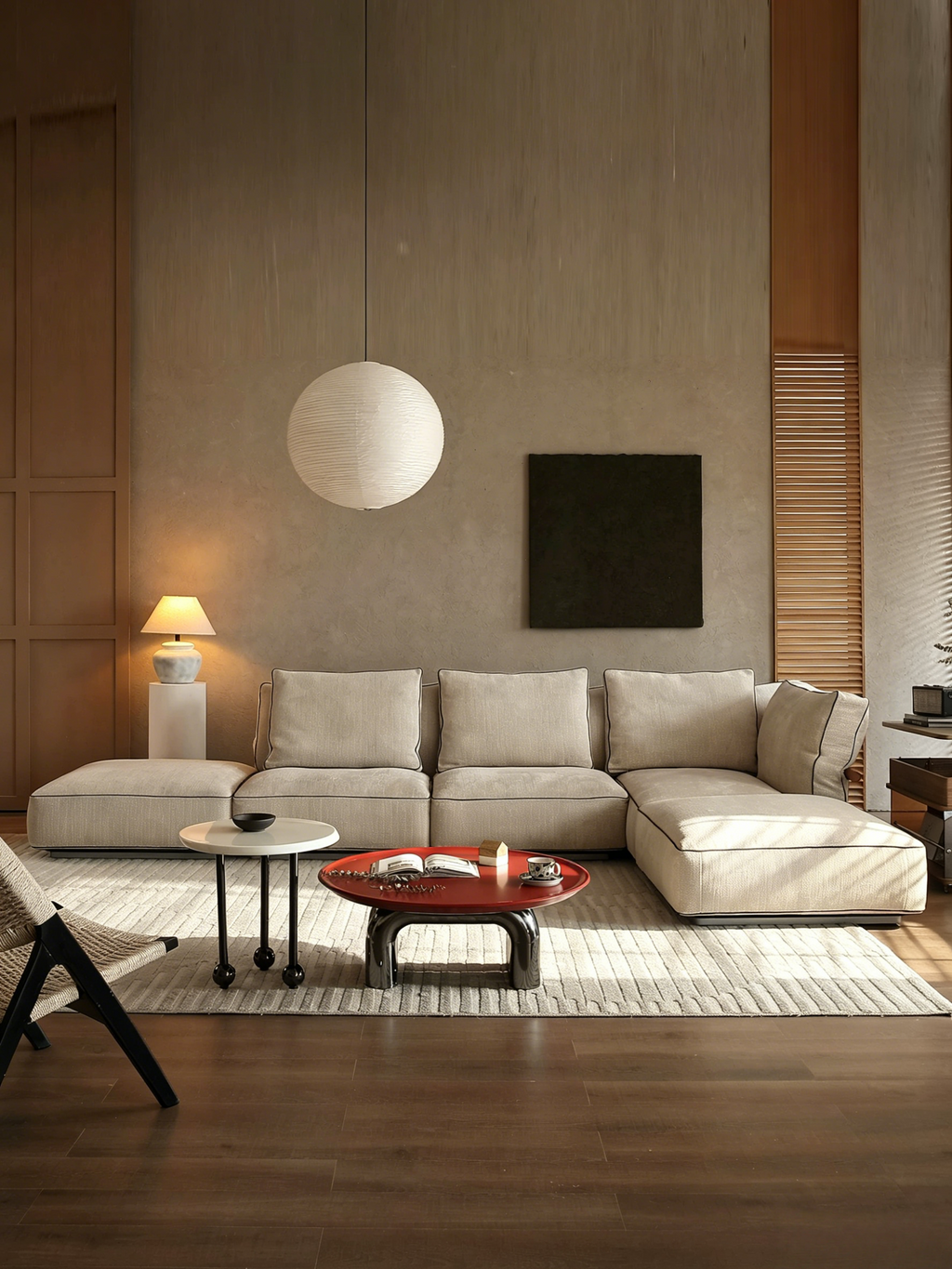 Cloud-Feel Sectional Couch for Living Room, Modular Convertible Sectional Couch, Sofa Cushion Covers Removable, Comfy Sofas with Chaise Ottomans for Apartment, Office