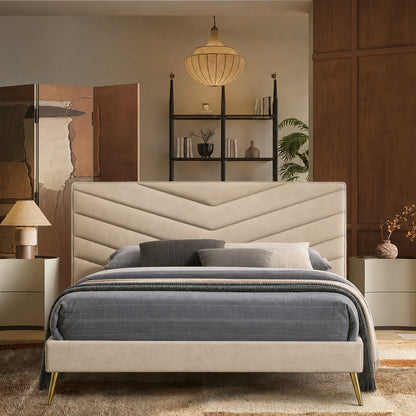 1200LBS Silent Solid Slats Double Platform Bed