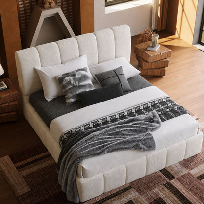 Tufted Teddy Velvet High-Weight Silent Platform Bed