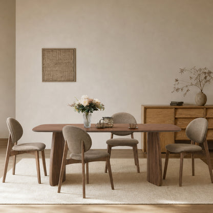 71inch Walnut Finish Dining Table
