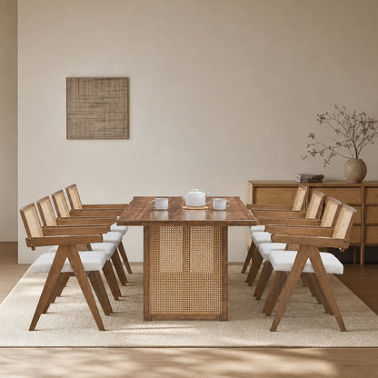 86.61 Inch Oversize Rectangular Waves Dining Table