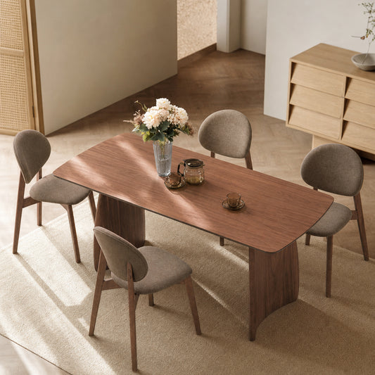 71inch Walnut Finish Dining Table