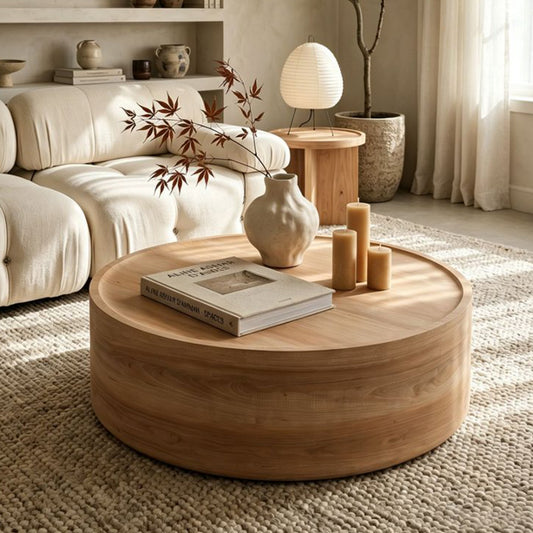 Flat Wide Round Minimalist Display Tabletop