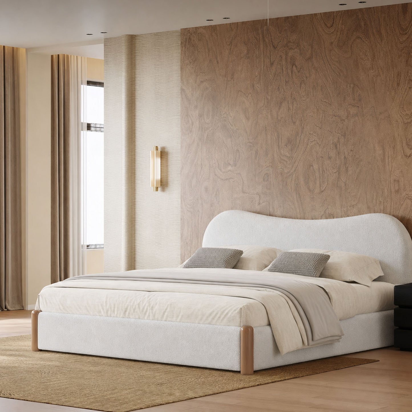 Double Solid Wood Legs Reinforced Anti-Wobble Structure