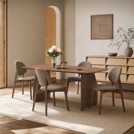 71inch Walnut Finish Dining Table