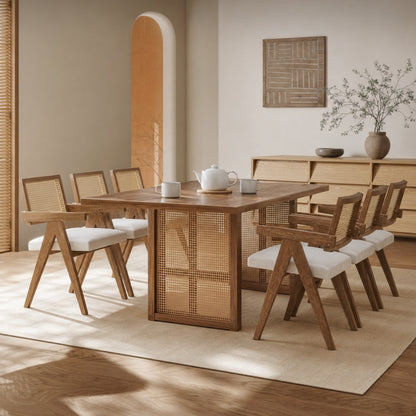 86.61 Inch Oversize Rectangular Waves Dining Table