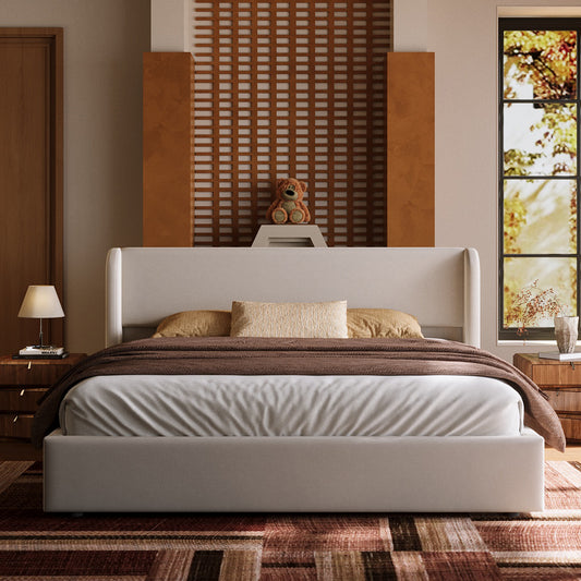 Queen Size Boucle Cloud-Feel Bed Frame