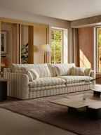 102.36" 3-Seater Linen Sofa, Modern Cloud-Feel Couch with Deep Seat, Comfy Upholstered Sofa for Living Room