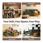 67.7” Loveseat Sofa, Mid Century Modern Decor Love Seat Couches for Living Room, Button Tufted Upholstered Small Couch for Bedroom, Solid and Easy to Install Furniture