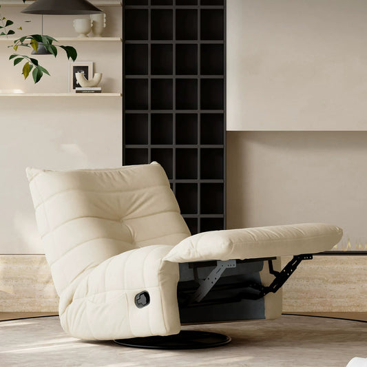 Couches for Living Room Rotatable Sofa Chair, Beige Lazy, Adjustable Small