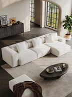 112.6" Cloud-Feel Couch with Deep Seat, Covers Removable & Washable, Love Seat Sofas Furniture for Living Room,