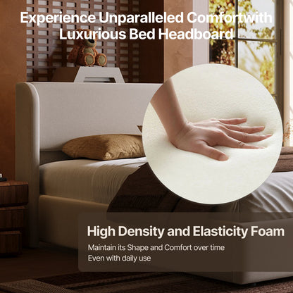 Queen Size Boucle Cloud-Feel Bed Frame