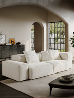 112.6" Cloud-Feel Couch with Deep Seat, Covers Removable & Washable, Love Seat Sofas Furniture for Living Room,