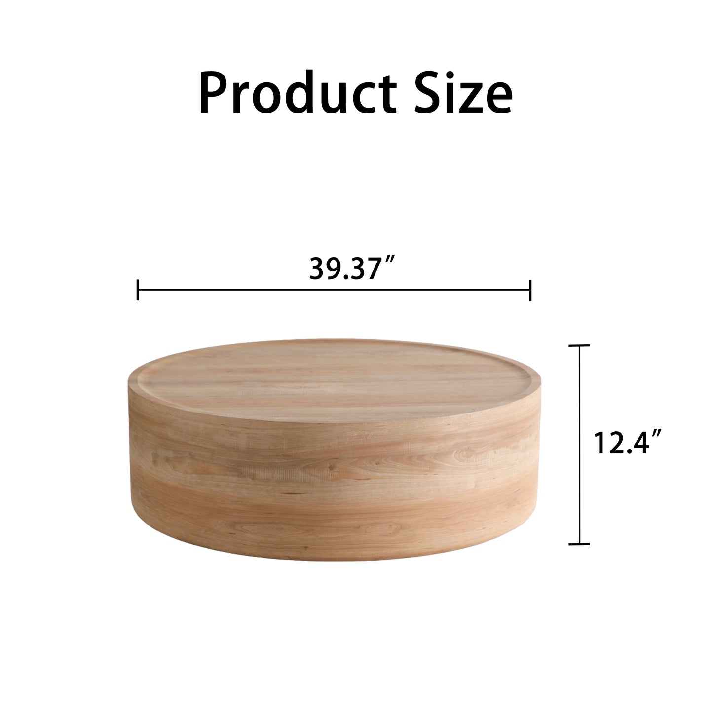 Flat Wide Round Minimalist Display Tabletop