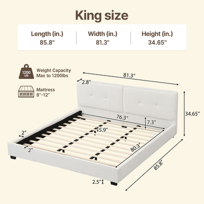 Thick Velvet Bed Silent Slats No Box Spring
