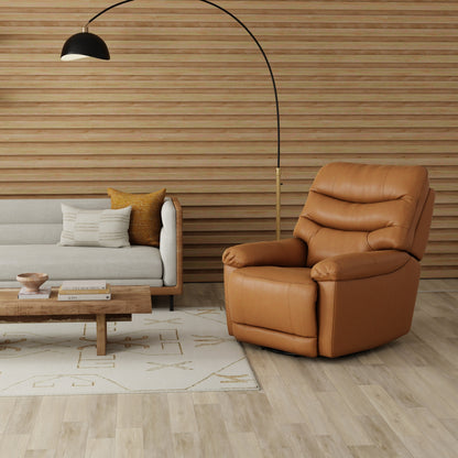 Recline + Retractable Footrest + 360° Swivel｜37"×39" Versatile Faux Leather Lounge Chair – Modern Minimalist, High-Elastic Fill, Living/Study/Balcony/TV Relax Sofa