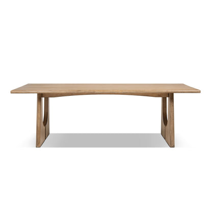 94" 8-Seater Dining Table Antique Natural Brown Reclaimed Pine Wood