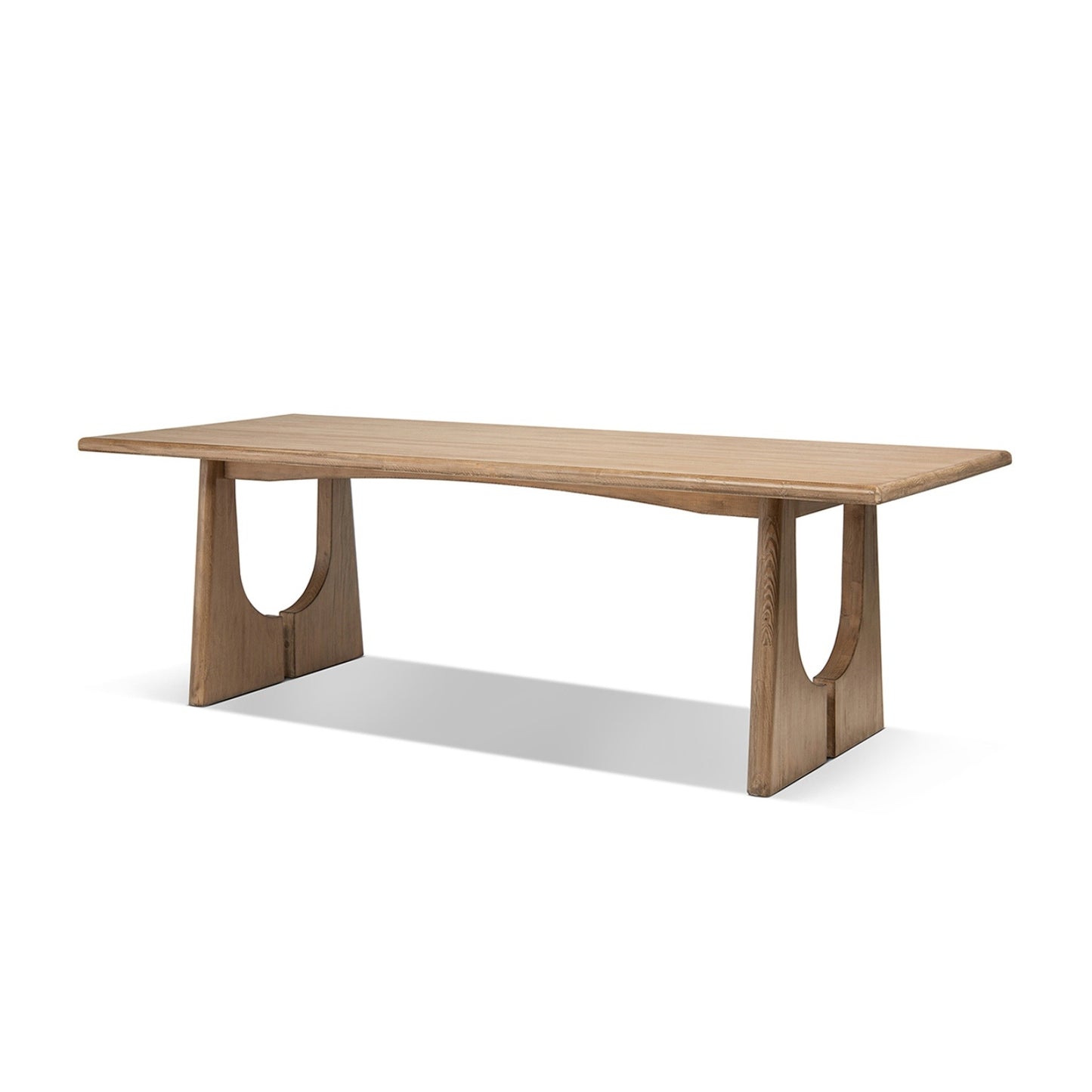 94" 8-Seater Dining Table Antique Natural Brown Reclaimed Pine Wood
