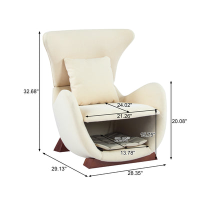 Wingback Cat Nest Lounge Chair 29.13″ | Shared Human-Pet Sofa for Small Spaces