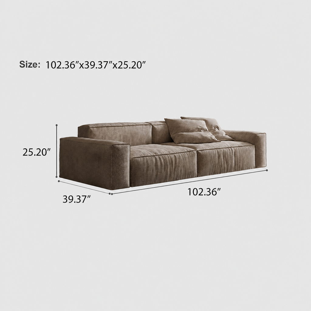 102.36" Cloud-Feel Sofa for Living Room, Modern Large Couches Chenille Deep Seat Sofa Set 3 Seats, Oversized Big Comfy Cloud-Feel Couch for House Office