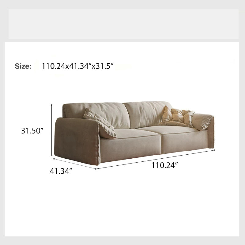 110.24" Sofa Couch for Living Room, Modern Comfy 3-Seater Sofas, Small Couches for Small Spaces, Upholstered Deep Seat Couch for Bedroom, Apartment