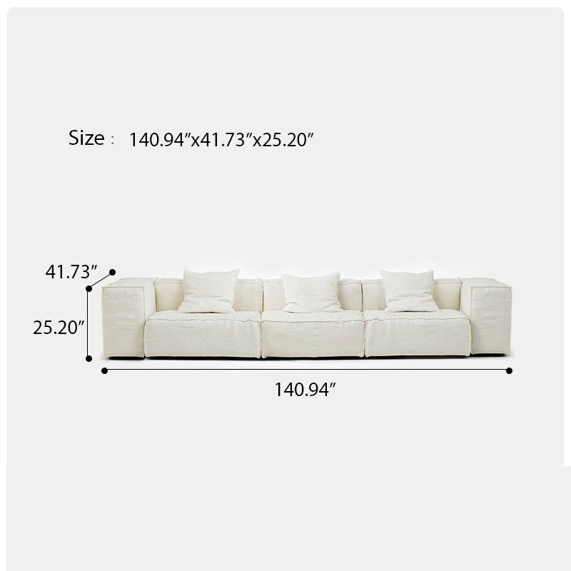 112.6" Cloud-Feel Couch with Deep Seat, Covers Removable & Washable, Love Seat Sofas Furniture for Living Room,
