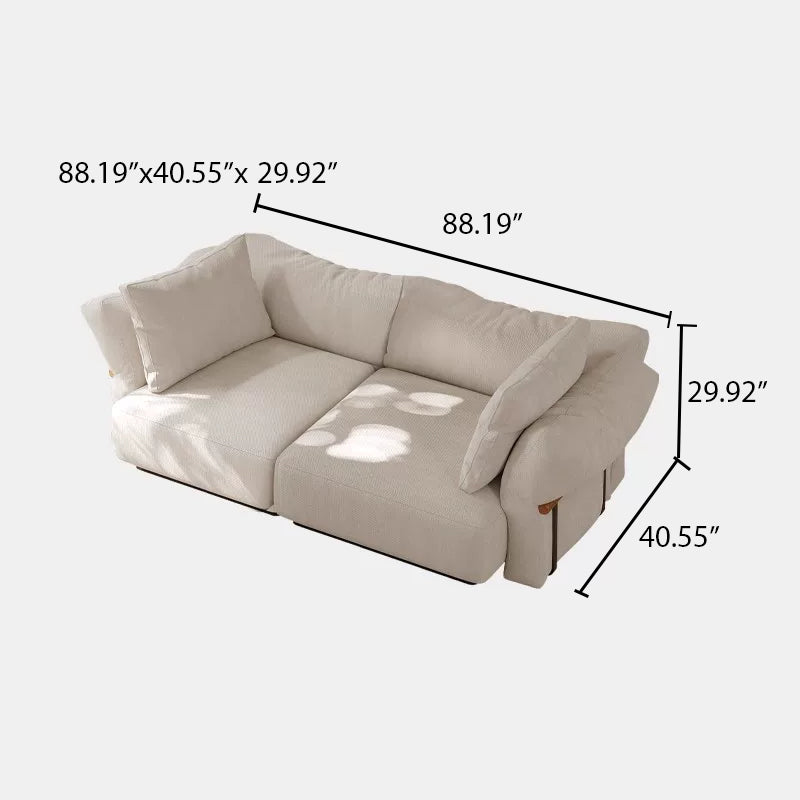 Cloud-Feel Sectional Couch for Living Room, Modular Convertible Sectional Couch, Sofa Cushion Covers Removable, Comfy Sofas with Chaise Ottomans for Apartment, Office