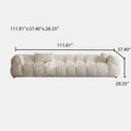 111.81" Sofa Cloud-Feel Couch, Modern Comfy Sofa Deep Seat Couch, Oversized 3-Seater Chenille Couches for Living Room, Office, Bedroom