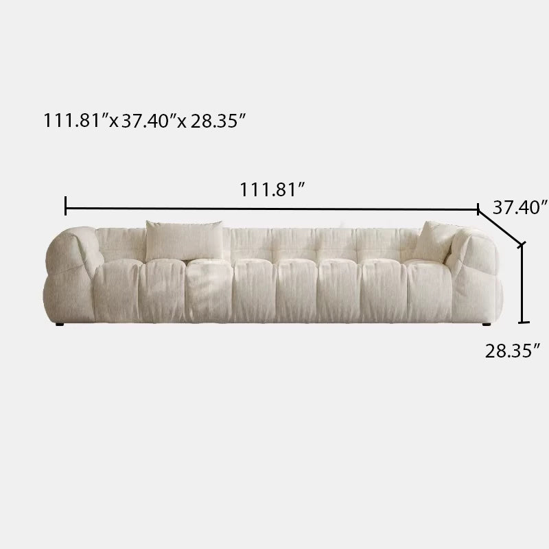 111.81" Sofa Cloud-Feel Couch, Modern Comfy Sofa Deep Seat Couch, Oversized 3-Seater Chenille Couches for Living Room, Office, Bedroom