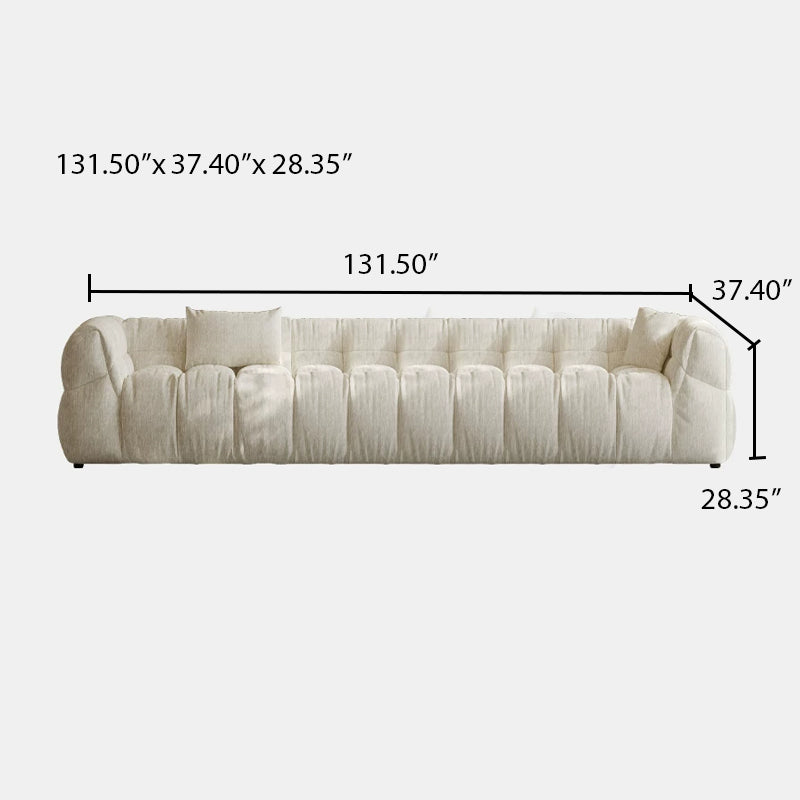 111.81" Sofa Cloud-Feel Couch, Modern Comfy Sofa Deep Seat Couch, Oversized 3-Seater Chenille Couches for Living Room, Office, Bedroom