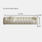 111.81" Sofa Cloud-Feel Couch, Modern Comfy Sofa Deep Seat Couch, Oversized 3-Seater Chenille Couches for Living Room, Office, Bedroom