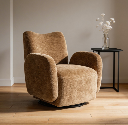 Space-Saving 32.48" Fabric Accent Chair, Lightweight Single Sofa for Apartments