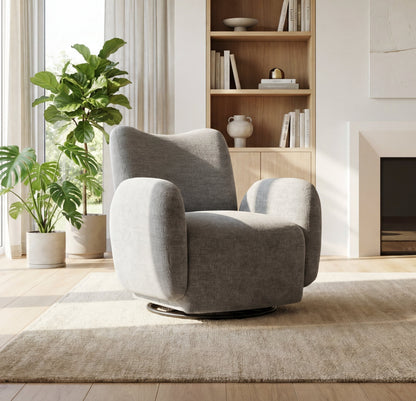 Space-Saving 32.48" Fabric Accent Chair, Lightweight Single Sofa for Apartments