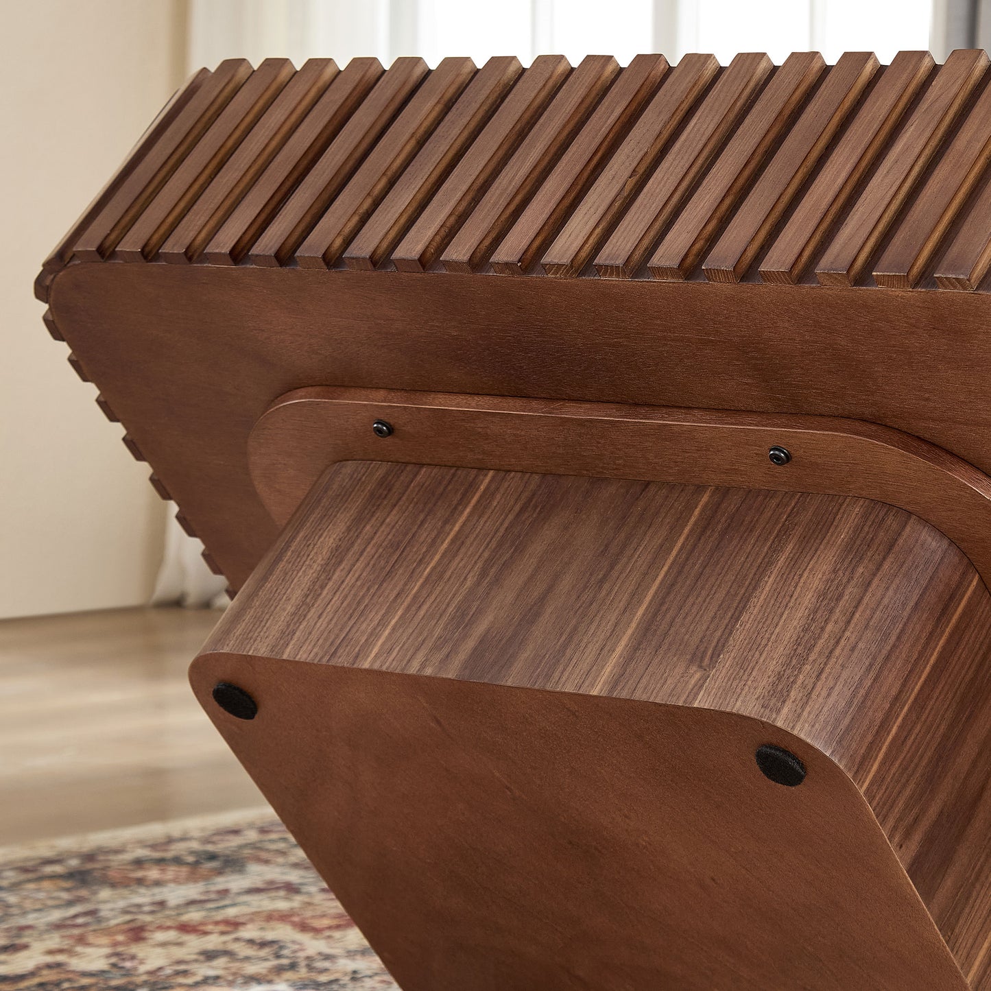 Grille Relief Modular Design Multi-Color Mid-Century Art Reception Coffee Table