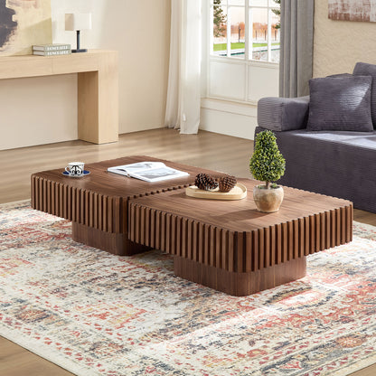 Grille Relief Modular Design Multi-Color Mid-Century Art Reception Coffee Table