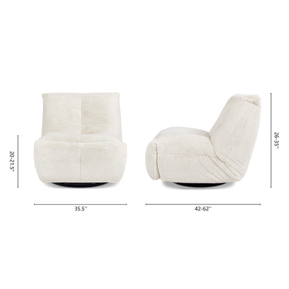 42″ to 62″ Stretchable Lounge Chair with Raised Footrest & Tiltable Back – Fits Any Space