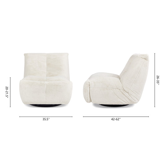 42″ to 62″ Stretchable Lounge Chair with Raised Footrest & Tiltable Back – Fits Any Space
