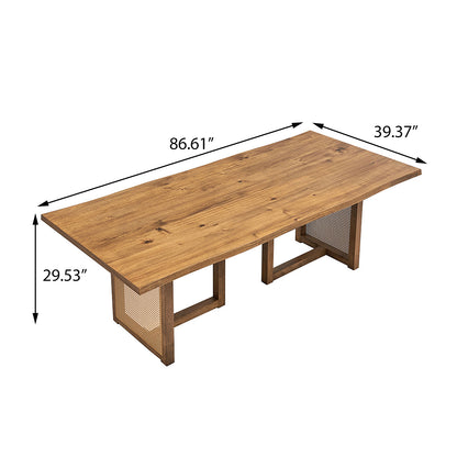 86.61 Inch Oversize Rectangular Waves Dining Table